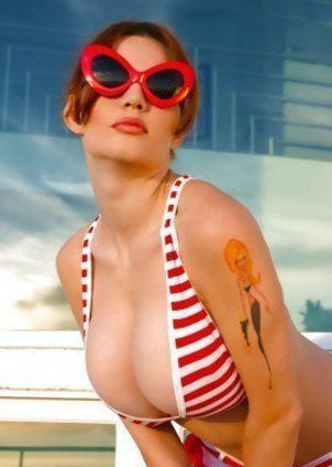 Extremely bosomy Danielle Riley